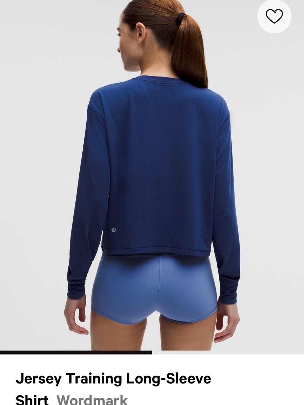 lululemon athletica Wordmark Long-Sleeve Jersey Training Top, 6, Clubhouse Blue - Picture 3 of 7